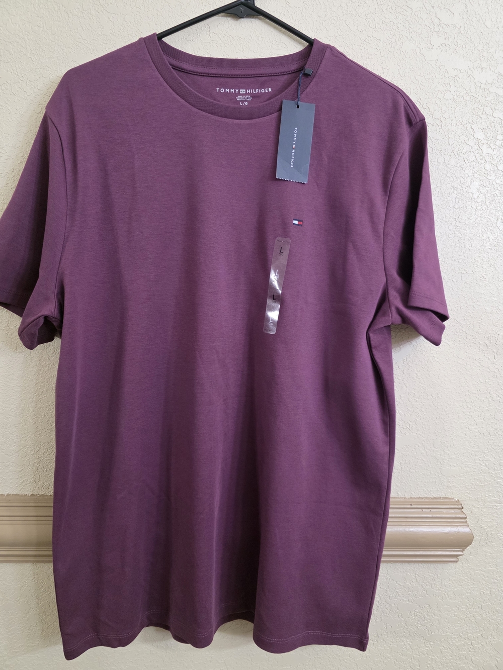 Tommy Hilfiger Men’s Short-Sleeve Crew Tee - Plum